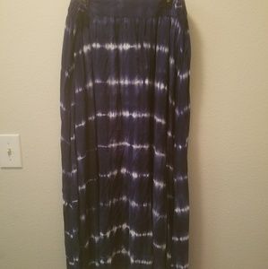 Merona Blue/White Maxi Skirt
